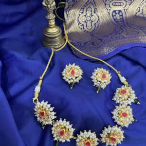 Trendy Lotus Double flower Bridal set