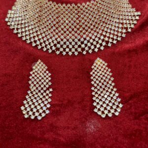 Diamond Imitation Choker Set