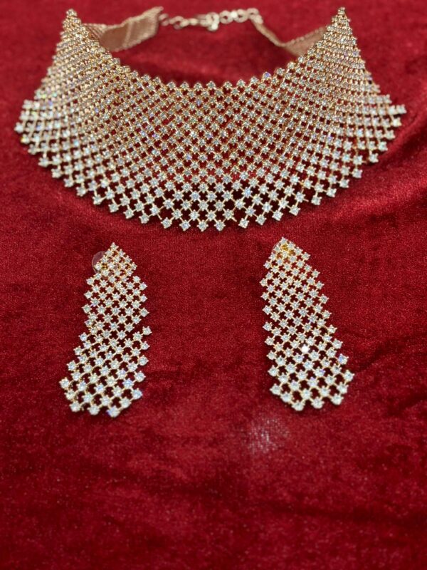 Diamond Imitation Choker Set
