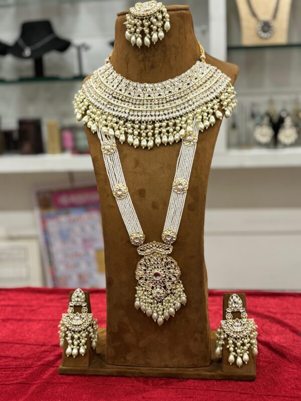Layered White Bead design Set